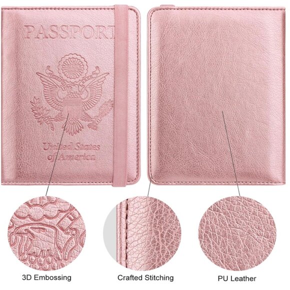 WALNEW Passport Holder for Travel, RFID Passport Cover Wallet, NWT - Picture 2 of 10